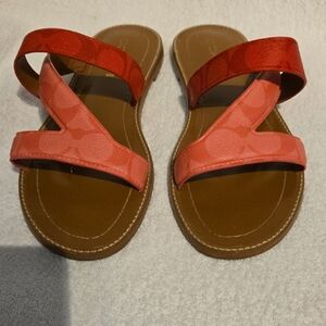 P413. Coach Pink Sandals |7.5